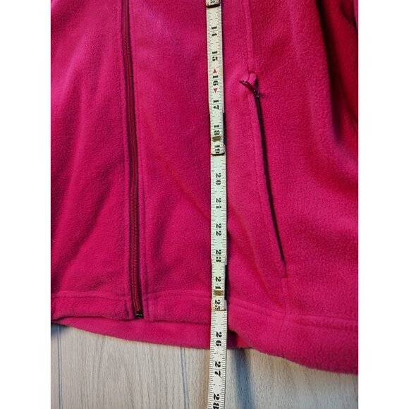 Columbia Sweater Womens Large Hot Pink Fleece Long Sleeve Full Zip Polyester - Picture 6 of 6